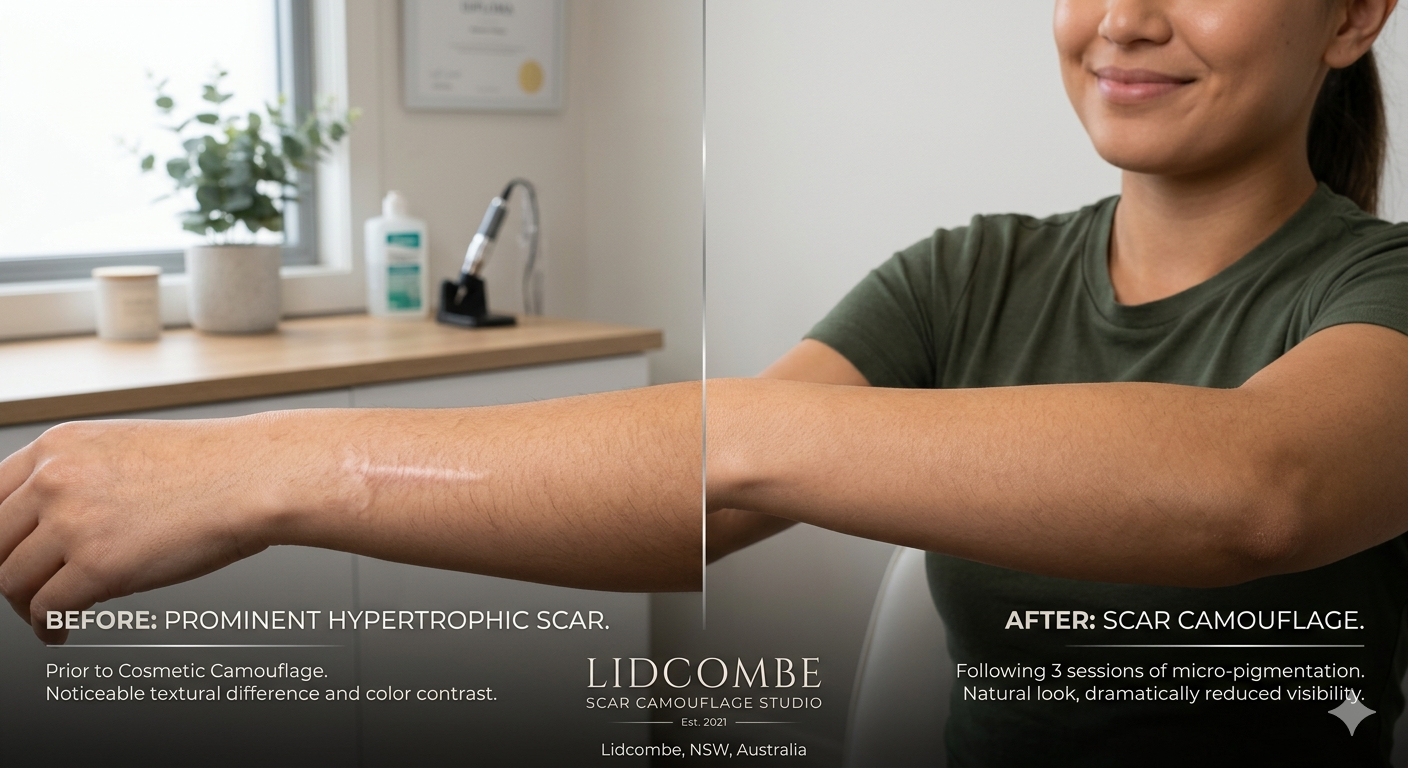 Scar Camouflage Before and After